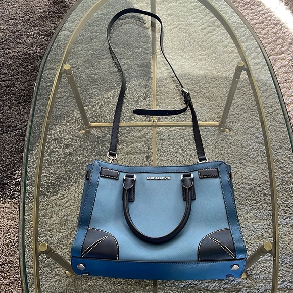 Michael Kors Monochrome Blue Shoulder/Handbag - Like New - Picture 4 of 5